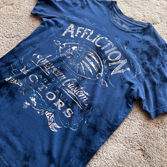 Vintage Y2K Affliction Graphic Tee Size Medium - Picture 1 of 8